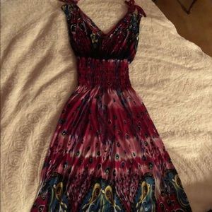 long dress with tie sleeves